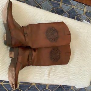 Women’s FRYE embossed riding boots
